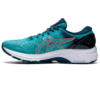 Asics Women's Gel-Kayano 27 - Techno Cyan/Sunrise Red - Image 2