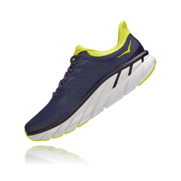 Hoka One One Men's Clifton 7 - Odyssey Grey/Evening Primrose - Image 6