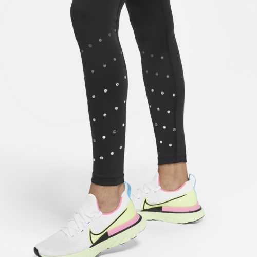 Nike Women's Epic Luxe Run Division Running Tights -  Black/Newsprint/Reflect Black - Running Bath