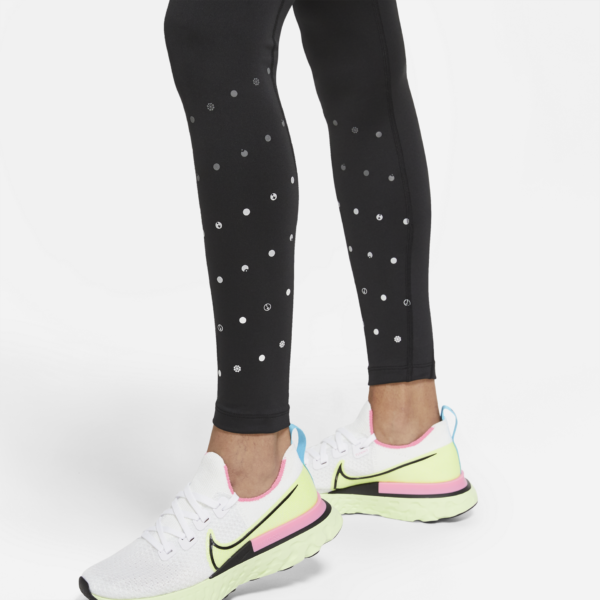 Nike Women's Fast Flash Running Tights - Black/Reflective Silver - Image 5