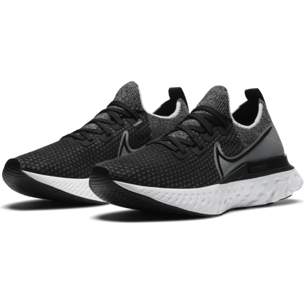 Nike Men's React Infinity Run Flyknit - Black/Black-White - Image 3