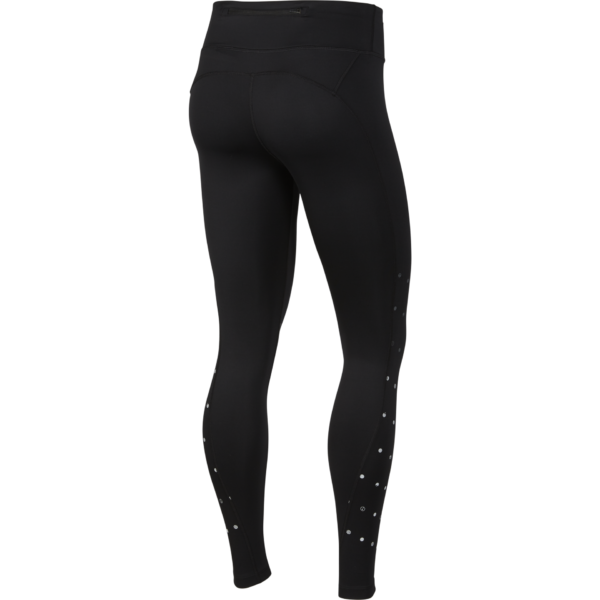 Nike Women's Fast Flash Running Tights - Black/Reflective Silver - Image 2