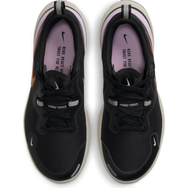 Nike Women's React Miler - Black/Metallic Copper-Lt Arctic Pink - Image 6