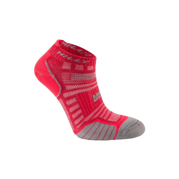 Hilly Women's TwinSkin Socklet - Magenta/Grey Marl