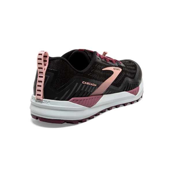 Brooks Women's Cascadia 15 - Black/Ebony/Coral Cloud - Image 4