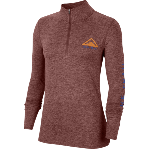 Nike Women's 1/2-Zip Trail Running Top - Claystone Red/Reflective Silver