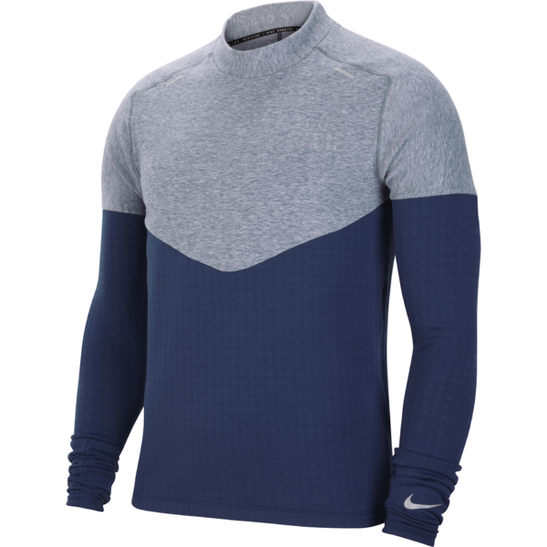 Nike Men's Run Division Sphere Wool Running Top - Midnight Navy/Reflective Silver