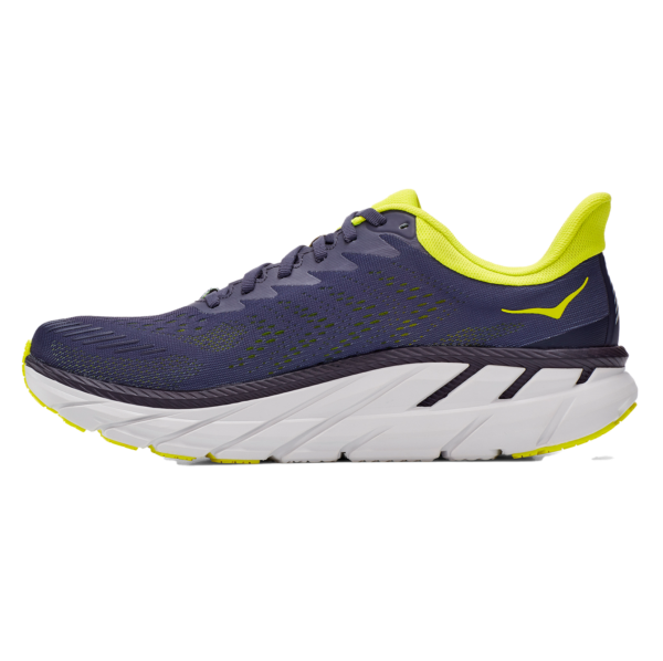 Hoka One One Men's Clifton 7 - Odyssey Grey/Evening Primrose - Image 2