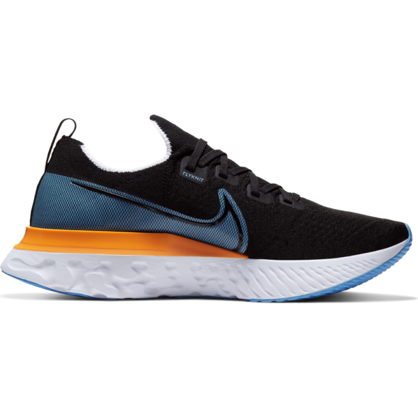 Nike Men's React Infinity Run Flyknit - Black/University Blue - Image 2