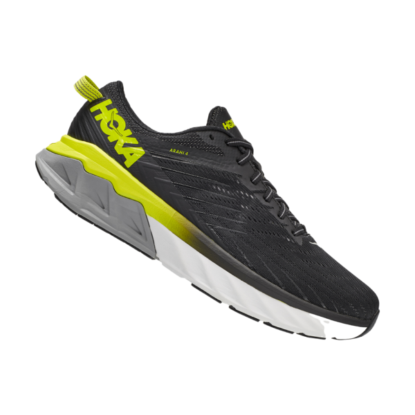 Hoka Men's Arahi 4 - Black/Evening Primrose - Image 4
