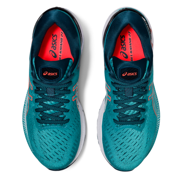 Asics Women's Gel-Kayano 27 - Techno Cyan/Sunrise Red - Image 5