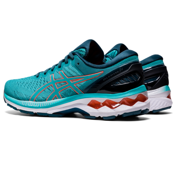 Asics Women's Gel-Kayano 27 - Techno Cyan/Sunrise Red - Image 4