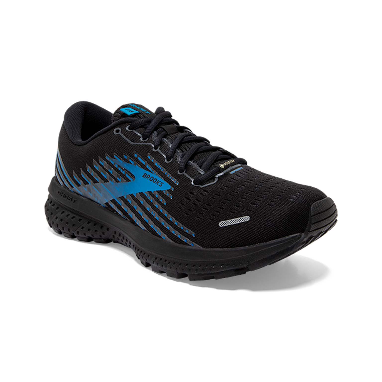 Brooks Men's Ghost 13 GTX - Black/Grey/Blue - Running Bath