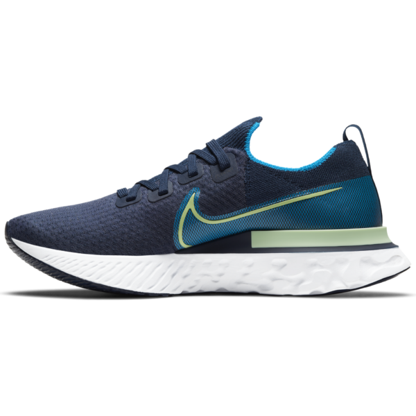 Nike Men's React Infinity Run Flyknit - College Navy/Cucumber Calm-Blue Orbit - Image 2