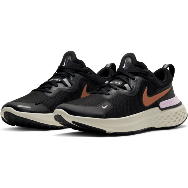 Nike Women's React Miler - Black/Metallic Copper-Lt Arctic Pink - Image 4