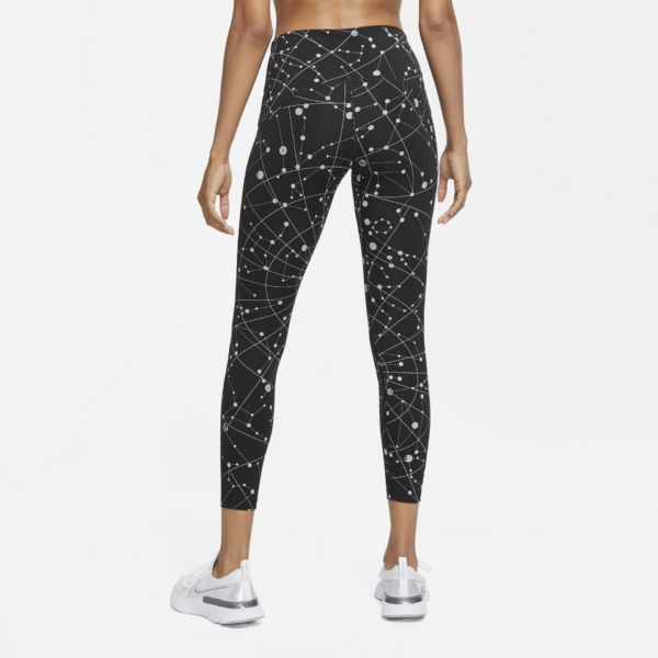 Nike Speed Flash Women's 7/8 Running Tights - Black/Reflective Silver - Image 4