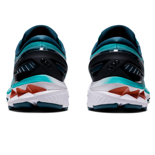Asics Women's Gel-Kayano 27 - Techno Cyan/Sunrise Red - Image 6