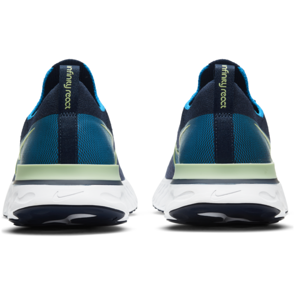 Nike Men's React Infinity Run Flyknit - College Navy/Cucumber Calm-Blue Orbit - Image 5