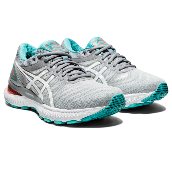 Asics Women s Gel Nimbus 22 Sheet Rock White Running Bath