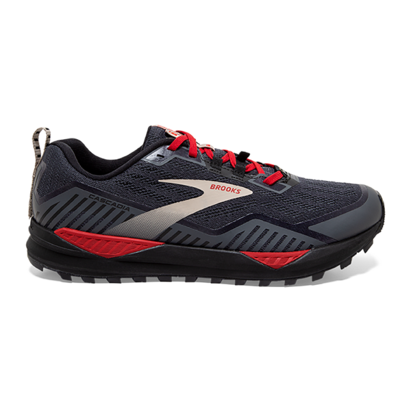 Brooks Men's Cascadia 15 GTX - Black/Ebony/Red