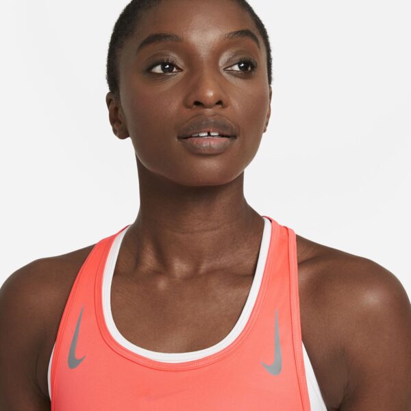Nike Women's Miler Singlet - Bright Mango/Reflective Silver - Image 5