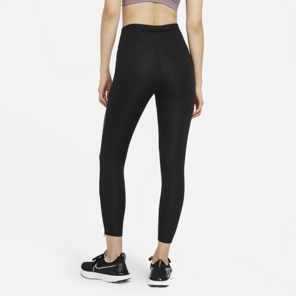 Nike Women's Epic Faster 7/8 Tights - Black/Gunsmoke - Image 2
