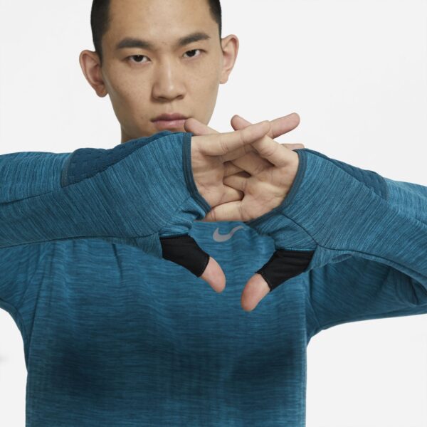 Nike Men's Sphere Crew Top - Dark Teal/Heather/Reflective Silver - Image 8