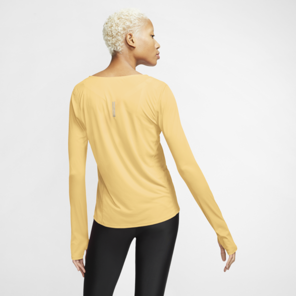 Nike Women's Long-Sleeve Running Top - Melon Tint/Reflective Silver - Image 4