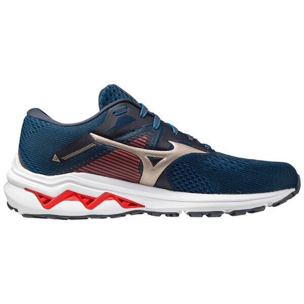 Mizuno Men's Wave Inspire 17 - Indial/Pgold/Ignition Red - Image 2