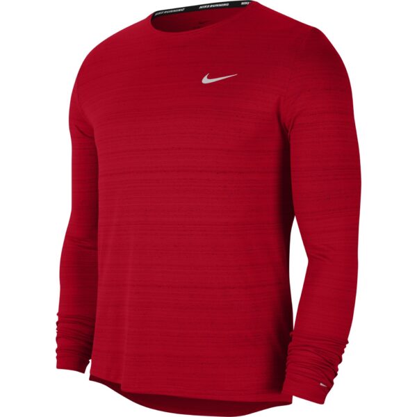 Nike Men's Miler Long Sleeve Top - University Red/Reflective Silver