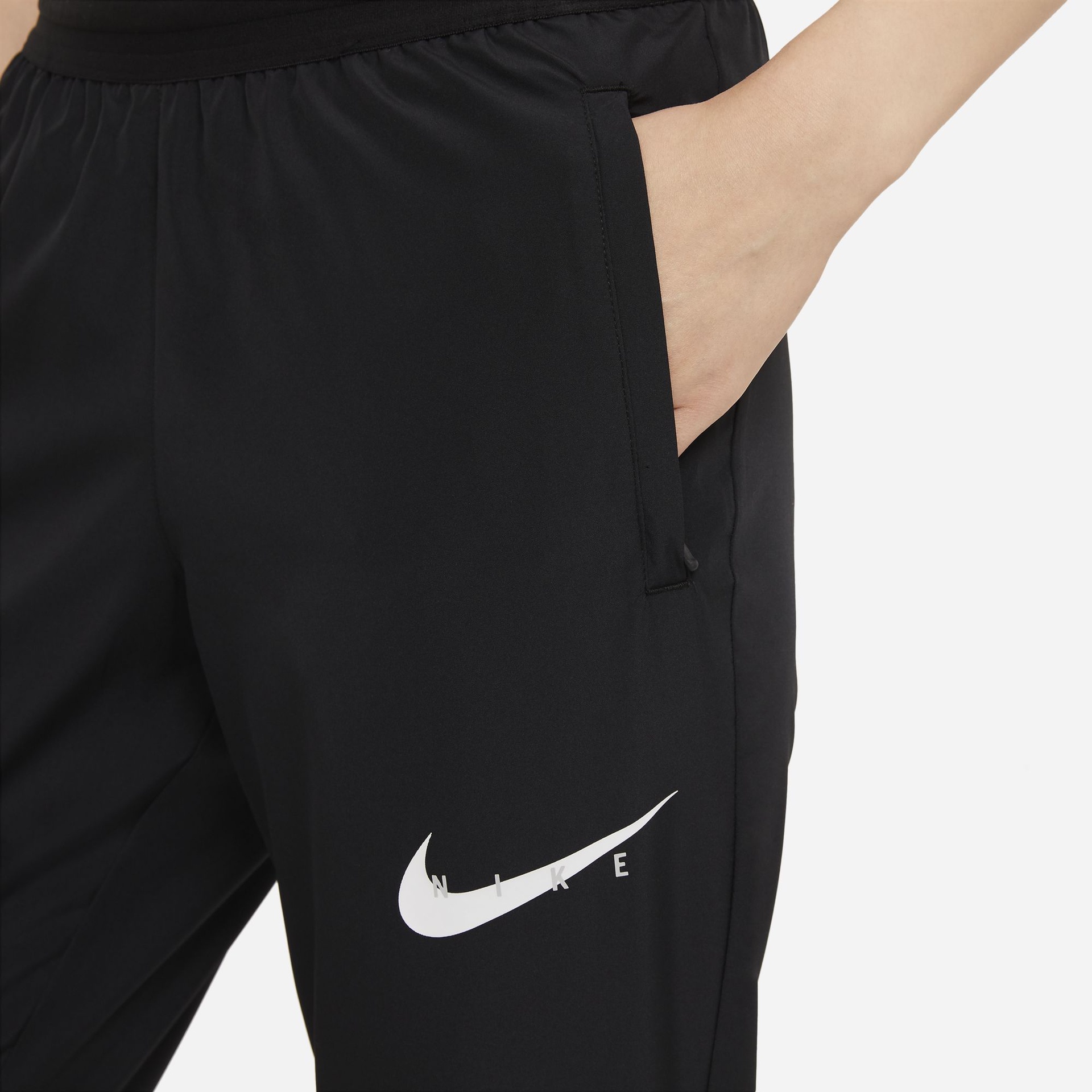 Nike Women's Swoosh Run Track Pants - Black/Grey Fog/White - Running Bath