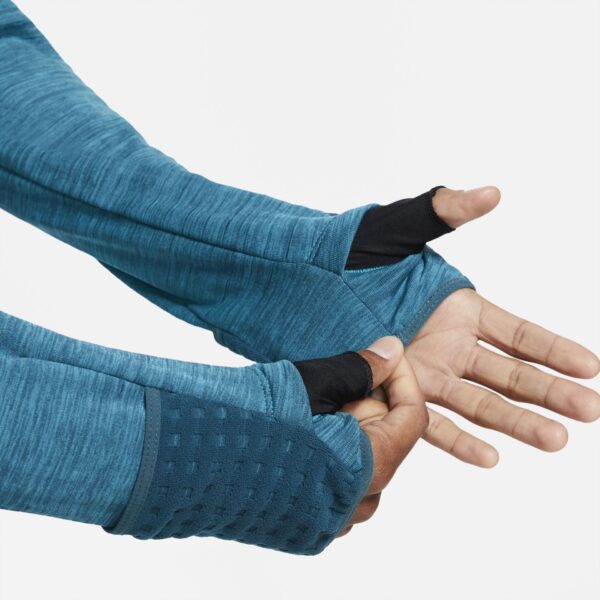 Nike Men's Sphere 1/2-Zip Running Top - Dark Teal/Heather/Reflective Silver - Image 8