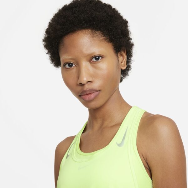 Nike Women's Miler Singlet - Barely Volt/Reflective Silver - Image 5
