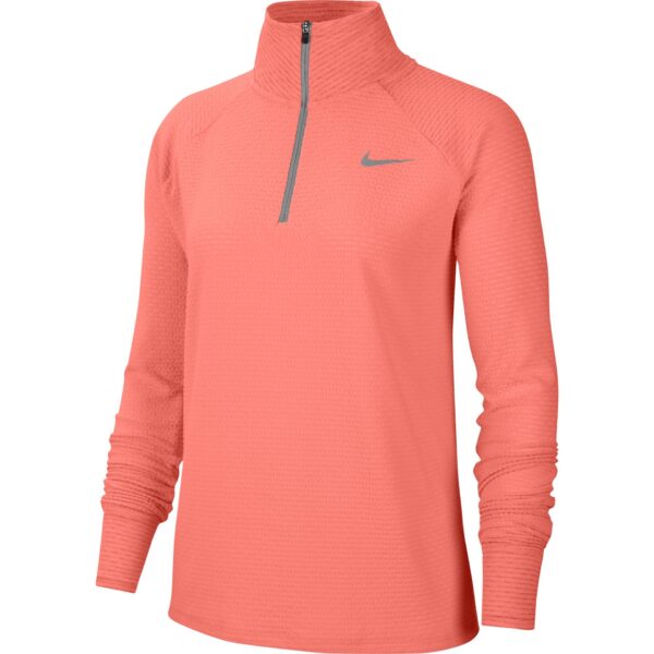 Nike Women's Sphere 1/2-Zip Running Top - Bright Mango/Reflective Silver