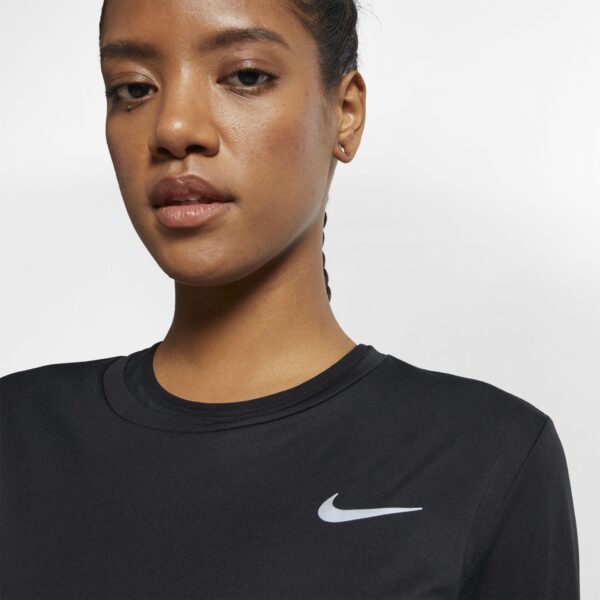 Nike Women's Miler Top - Black/Reflective Silver - Image 7