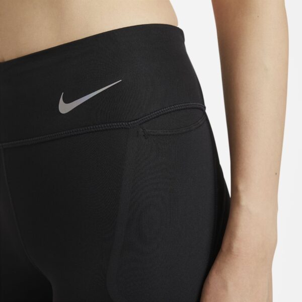 Nike Women's Epic Faster 7/8 Tights - Black/Gunsmoke - Image 3