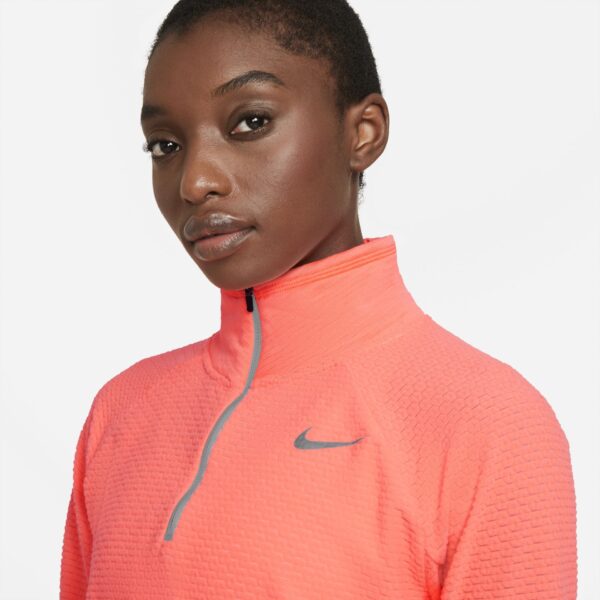 Nike Women's Sphere 1/2-Zip Running Top - Bright Mango/Reflective Silver - Image 6
