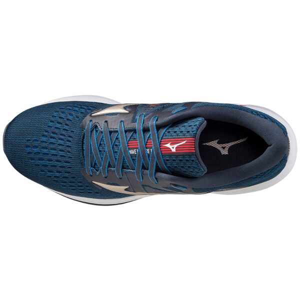Mizuno Men's Wave Inspire 17 - Indial/Pgold/Ignition Red - Image 3