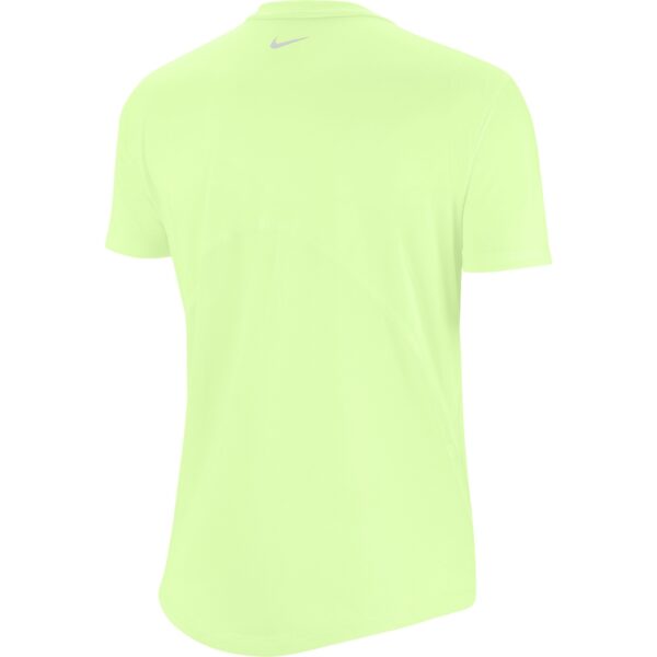 Nike Women's Miler Short Sleeve Top - Barely Volt/Reflective Silver - Image 2