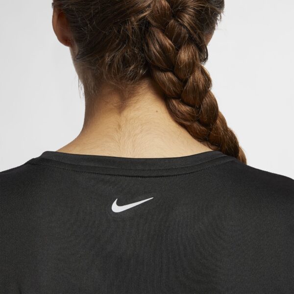 Nike Women's Miler Short Sleeve Top - Black/Reflective Silver - Image 5