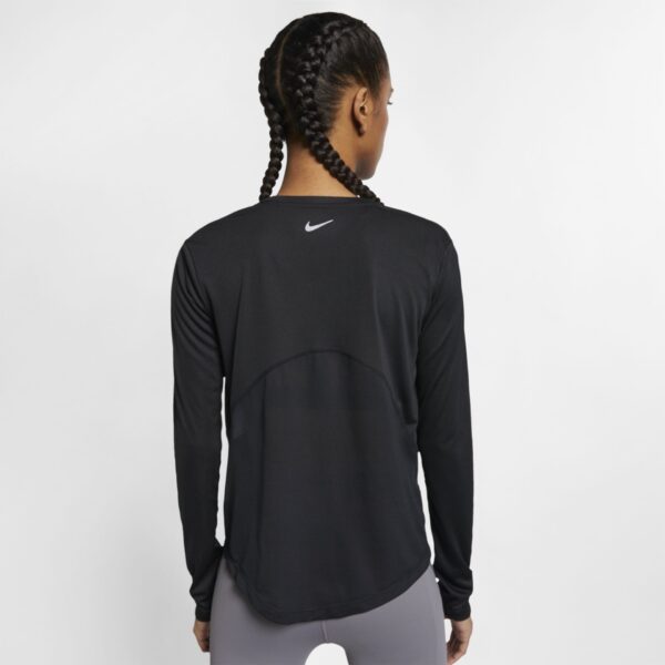 Nike Women's Miler Top - Black/Reflective Silver - Image 4