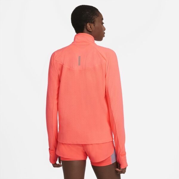 Nike Women's Sphere 1/2-Zip Running Top - Bright Mango/Reflective Silver - Image 4