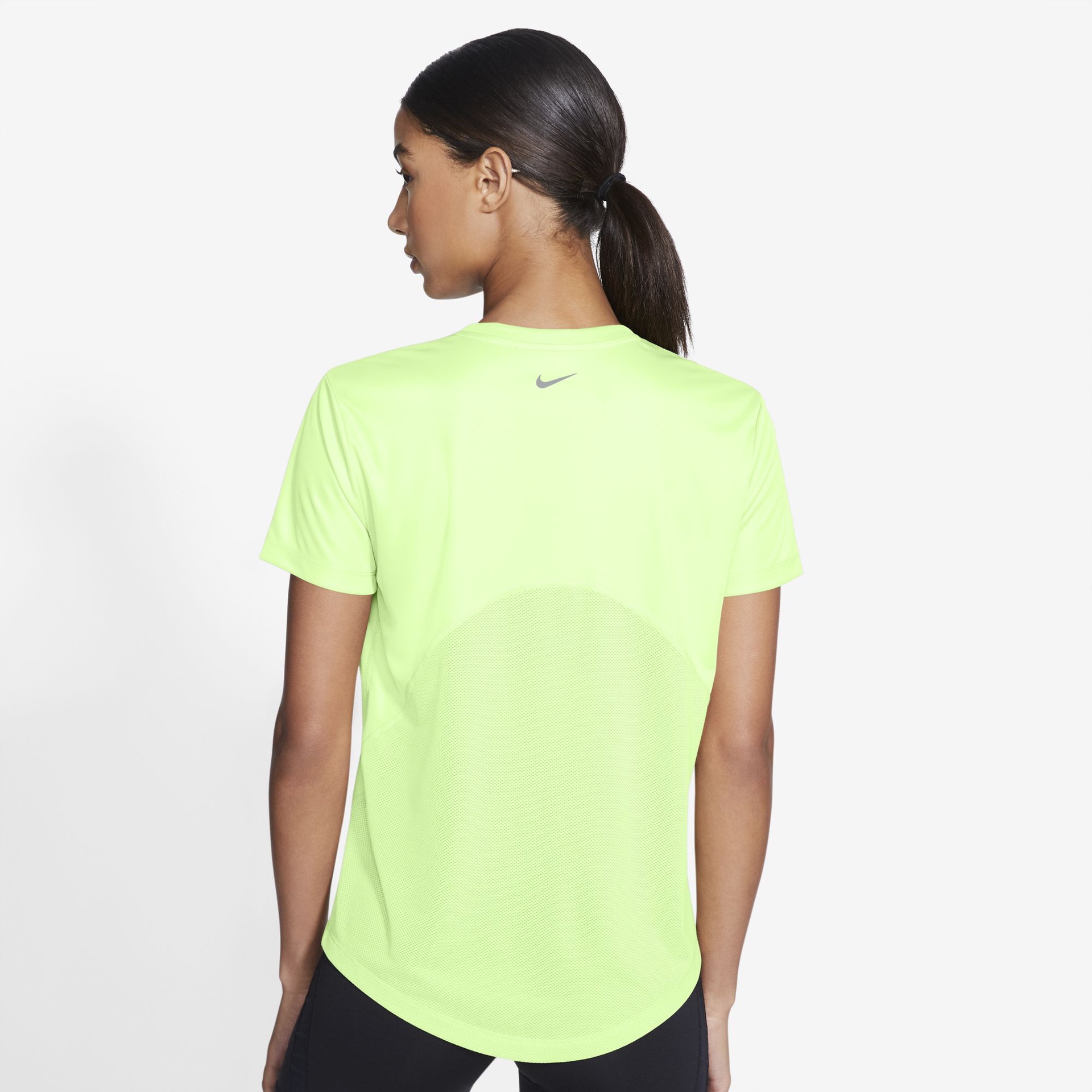 Nike Women’s Miler Short Sleeve Top – Barely Volt/Reflective Silver ...
