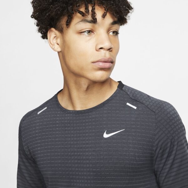 Nike Men's TechKnit Ultra Short Sleeve - Black/Dk Smoke Grey/Reflective Silver - Image 5