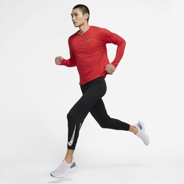 Nike Men's Miler Long Sleeve Top - University Red/Reflective Silver - Image 7