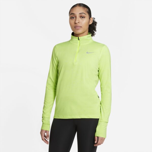 Nike Women's Element 1/2-Zip Running Top - Volt/Barely Volt/Heather/Reflective Silver - Image 3