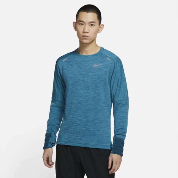 Nike Men's Sphere Crew Top - Dark Teal/Heather/Reflective Silver - Image 3