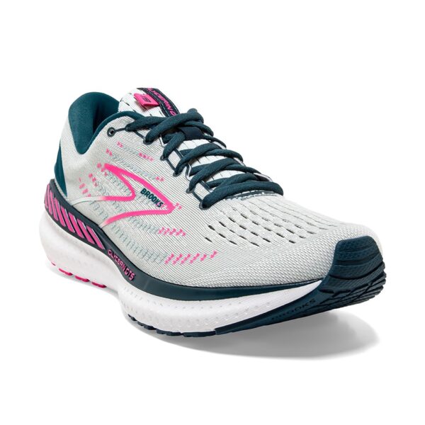 Brooks Women's Glycerin GTS 19 - Ice Flow/Navy/Pink - Image 3