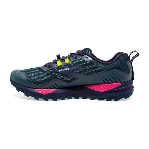 Brooks Women's Cascadia 15 - Navy/Pink/Yellow - Image 2