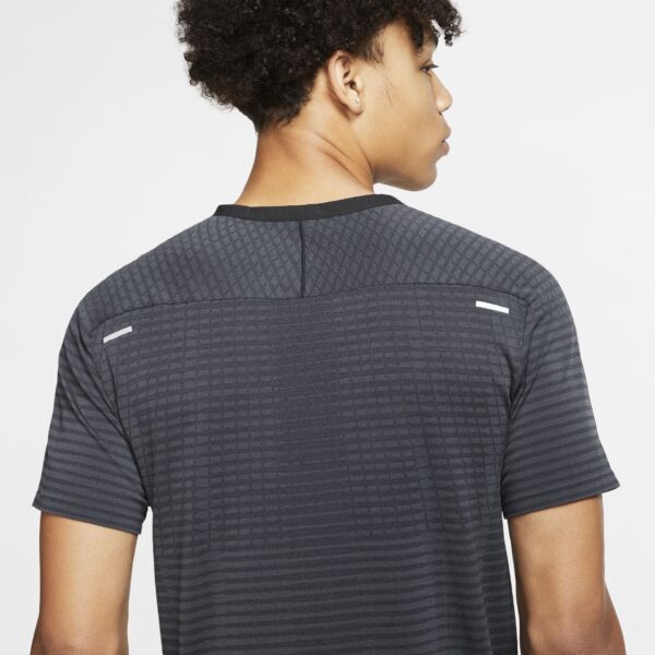 Nike Men's TechKnit Ultra Short Sleeve - Black/Dk Smoke Grey/Reflective Silver - Image 6